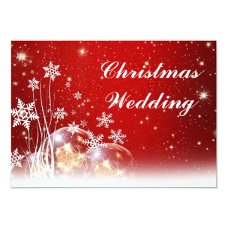 Faire,part de mariage de Noël rouge et blanc